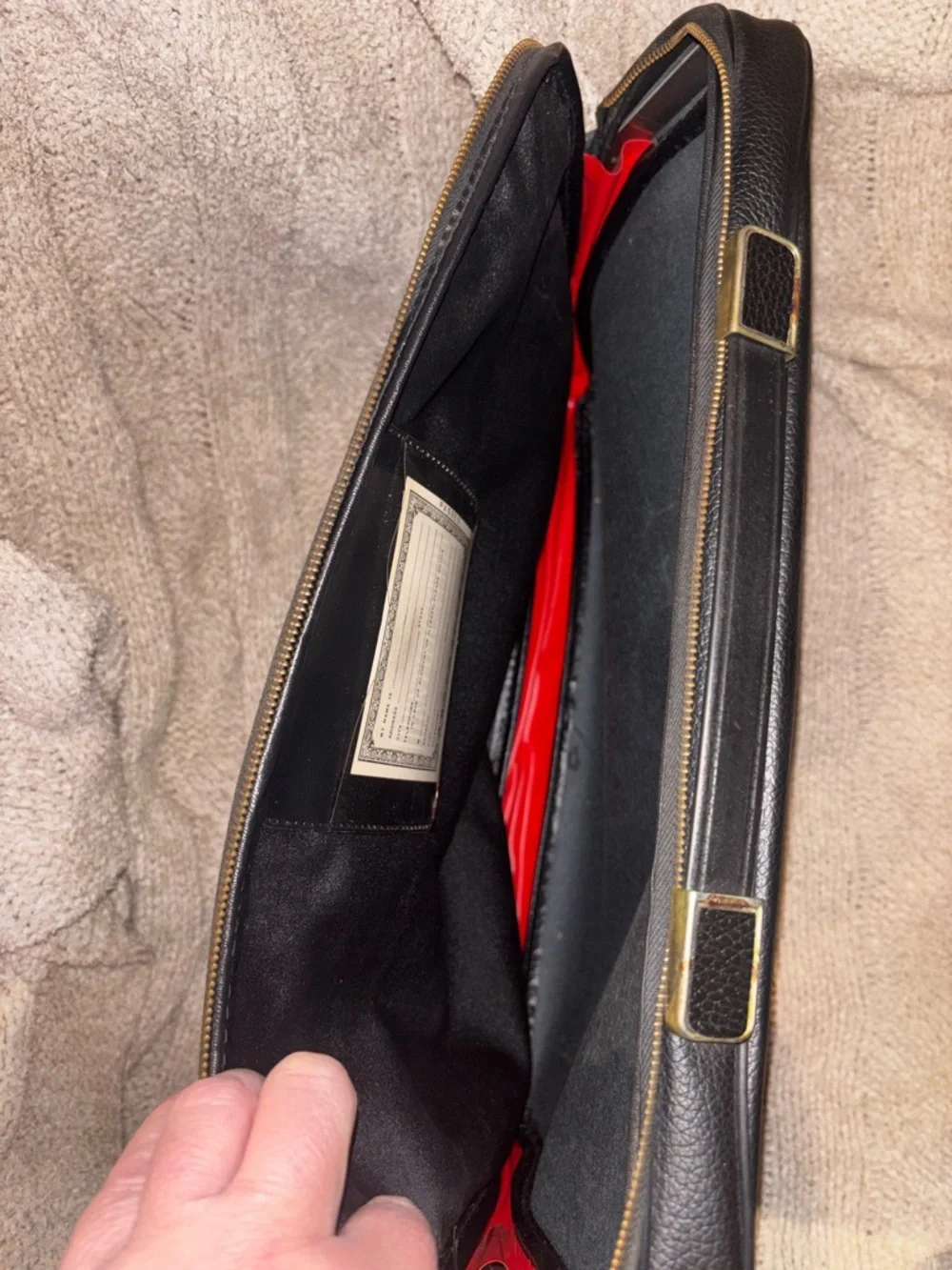 Vintage Black Leather Philadelphia County Medical Society Briefcase Portfolio